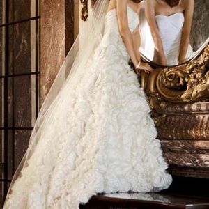 galina signature couture wedding dress style sv415 in ivory size 6